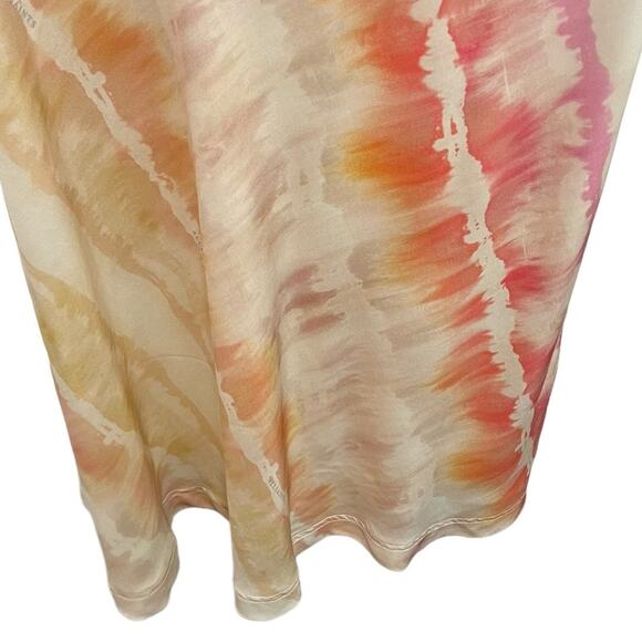 Allsaints Melody Marea Midi Slip Dress Silk Rainbow Pink V Neck Lined Size 6 Y2K - Picture 11 of 16
